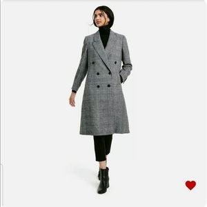 Nili Lotan x Target Women's Plaid Double Breasted Overcoat - Medium - NEW Nwt